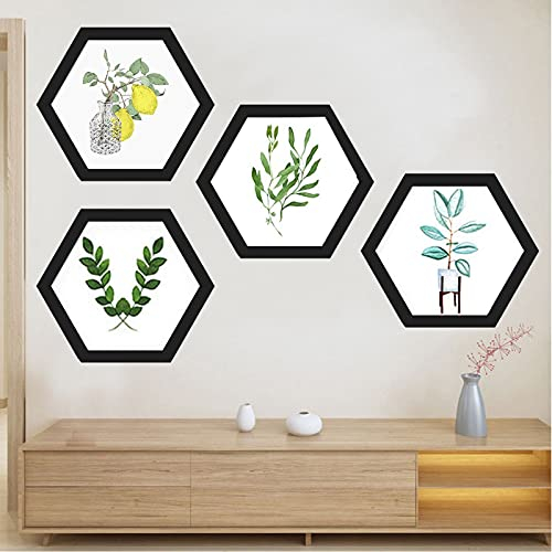 Bilderrahmen Hexagon - Fotorahmen 4pcs, Dekorahmen Wandmontierbare, Nicht Leicht Verformbar, Einfache Installation, Für Die Heimdekoration Und Fotodisplay Verwendet Werden