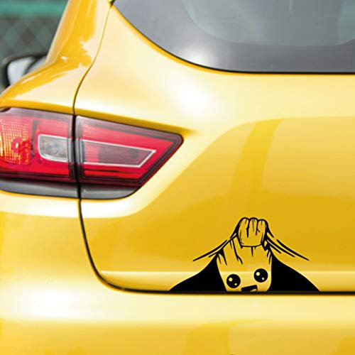 MTE Baby Groot Peeking Car Decal Vinyl Sticker Novelty Humour, Black