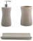 MSV Ensemble 3 Accessoires de Salle de Bain Céramique Palma Taupe