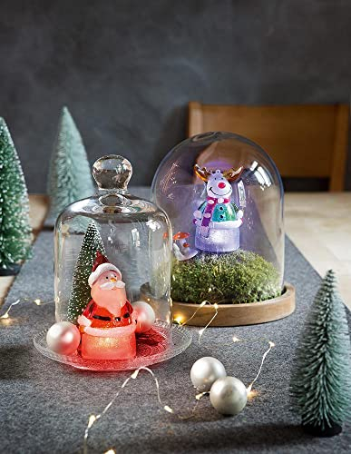 Hellum LED Figur Rentier, beleuchtet, Anhänger RGB bunt, Batterie, Deko Winter Weihnachten, 522938