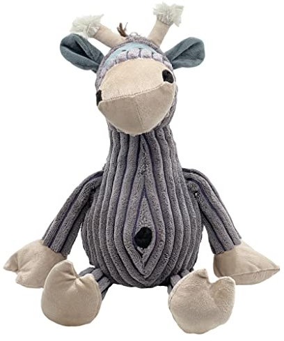 MIJOMA Türstopper Türpuffer Türsack aus Stoff Plüsch, 1kg schwer gefüllt, Lustiges Hingucker-Design für eine stilvolle Dekoration (Giraffe - grau Cord)