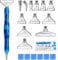 Souarts 5D Diamond Painting Zubehör Stift Set, Drill Pen mit Gewinde Metall Ersatz Stiftköpfen, Malkleber Lehm für Mosaikherstellung Malerei Strassstein(Silber 20er), C5NA79RQ2F1J, Einheitsgröße