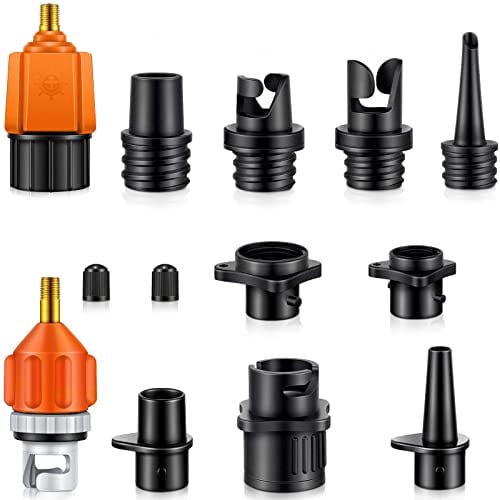 Treela Air Pump Adapter Compatible with SUP Pump 9 Nozzle, Orange