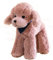 URFEDA Chien Peluche Realiste Animal Peluche Jouet Debout Chien en Peluche Mignon Animal Jouet Oreiller Sommeil Confort Jouets Coussins Peluche Cadeau d'anniversaire, Rose Chien Peluche 30cm