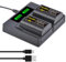 DuraPro 2Pcs 2280mAh DWM-BLK22 Battery Akku+ LED Dual USB Charger with Type C Port for Panasonic DMW-BTC15 Lumix DC-GH5 II DC-GH6 DC-S5 G9 GH5 GH5S Cameras