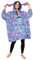 Disney Stitch Übergroße Hoodie Decke Damen Teenager, Fleece Oversized Kapuzenpullover mit Ärmeln One Size - Frauen Geschenke (Blau/Rosa Stitch)
