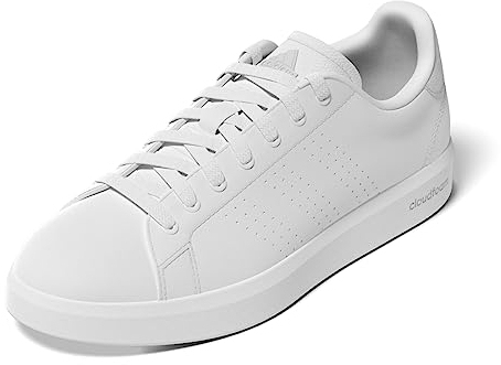 adidas Damen Advantage Premium Leather Shoes, Cloud white/Cloud white/silver dawn, 42 2/3 EU