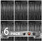 LIVESTN 6 Stück Lametta Vorhänge Schwarz, 1m x 2m Metallische Glitzervorhang Fringe, Glitzer Vorhang Party Deko, Folienfransen Vorhang für Geburtstage Halloween Festivals Party Bühnendekor