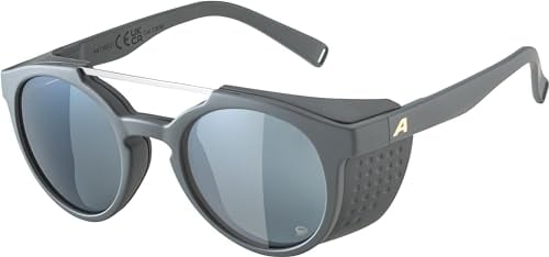 ALPINA GLACE - Polarisierte, Verspiegelte und Bruchsichere Sonnenbrille Mit 100% UV-Schutz Für Erwachsene, midnight-grey matt, One Size
