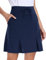 MoFiz Tennis Skort Damen Tennisröcke hoher Taille Stretch Golfrock Sportrock Outdoorrock Knielang Sportrock mit Innenhose Marine Blau S