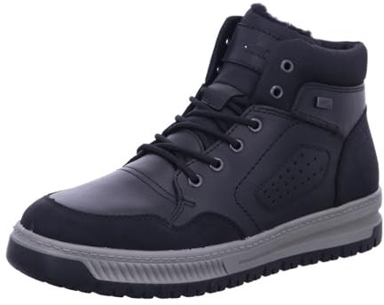 Rieker Herren 38544 Schnürstiefel, Schwarz, 41 EU Weit