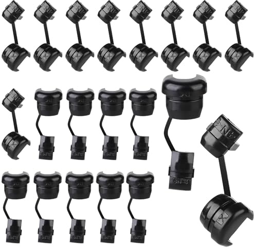MOZEAT LENS 20PCS Electric Cable Protection Cord Buckle Black Wire Cover Round Nylon Cable Strain Relief Bushing Wire Strain Relief Bush Cord Grommet 6N-4 4N-4