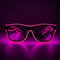 NIWWIN LED Brille, Cyberpunk LED Brille, flexibler Draht Neon Brille,Flashing LED Sonnenbrille Kostüme für Cosplay, Bar, Club, Partybrille, Geschenk, Party Gadgets, EDM, Halloween (5, Rosa)