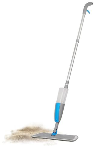 Mikrofaser-Sprühmopp, Nassmopp mit waschbaren Pads, Jet Mop Sprühfunktion, trocken waschbar Mikrofaser-Pads, Bodenwischer mit Sprühfunktion für Holzfliesen Laminat Keramikboden
