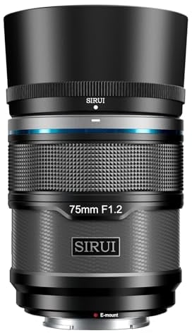 SIRUI Sniper - Obiettivo con messa a fuoco automatica F1.2 da 75 mm, per teleobiettivo Sony, APS-C, attacco E, per A6400, A6700, ZV-E10, FX3/30 (75 mm, attacco E, nero)