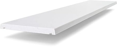 Cubremuros de Hormigón Polímero marca Sintextone, Modelo Plano, Blanco Ral 9003, Albardilla Plana. (Blanco, 100x40 cm)