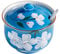 Dowbom Zuckerdose mit Deckel und Löffel, 300 ml Vorratsdose, Blumenzuckerbehälter, Zuckerdose, Zuckerdose, Zuckerdose (blau)