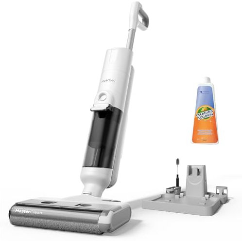 Proscenic F10 Pro Aspirador en Seco y Húmedo, Aspirador Fregadora sin Cable y Mopa, Aspirador Escoba Inalámbrico, Tanque de 1,15L, Autolimpieza, 30 Mins, para Limpiar Suciedad Pegajosa, Suelos Duros