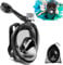 ZPQAODI Máscara de buceo, máscara de buceo para adultos, máscara de buceo completa, máscara de buceo, gafas de buceo, para adultos, tecnología antivaho y antifugas con campo de visión de 180° y