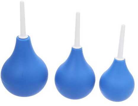 FRCOLOR 3 Stück Ohrspülball aus Weichem Kunststoff Langem Schlauch Sanfte Ohrreinigung Wiederverwendbar für Heim und Profi Anwendung Ohrhygiene Gehörgangspflege