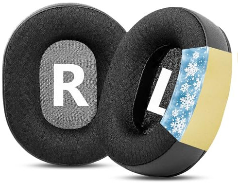 100MMX80MM Cuscinetti Auricolari in Gel Refrigerante Sostitutivi per Cuffie Arctis 1,3,5,7,9 Cuscinetti Auricolari 100MM/80MM con Superficie in Tessuto Traspirante (Altezza 100MM, Larghezza 80MM)