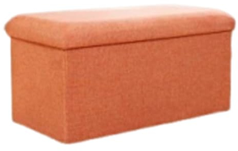 Quadratischer Fußhocker mit Stauraum, multifunktionaler Stauraumhocker, Ottomanischer Stuhl, Ottomanische Sofa-Fußstütze aus Baumwolle und Leinen, geeignet für Wohnzimmer, Schlafzimmer, Schlafsaal