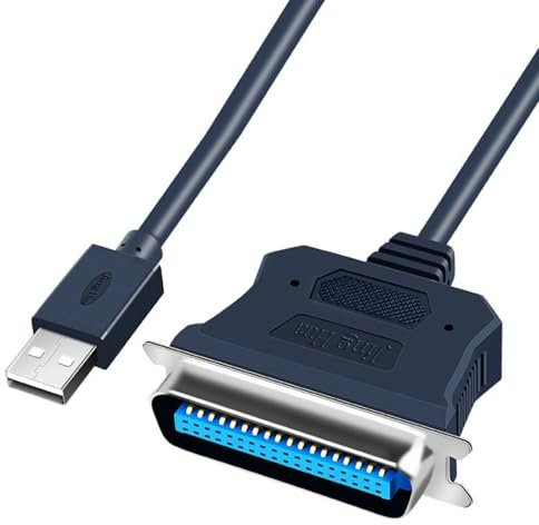Hattba Cable adaptador USB a paralelo de 36 pines, cable adaptador de puerto USB, línea de impresora, CN36, accesorios de cable adaptador de impresora