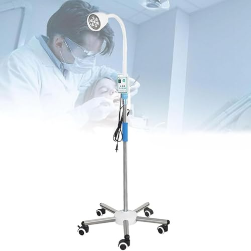Höhenverstellbare Untersuchungsleuchte,Bodenstehend LED-Untersuchungsleuchte,mit 7 hocheffizienten LED-Lampen,für die Gynäkologie, Ambulanz,Um 360° Drehbare