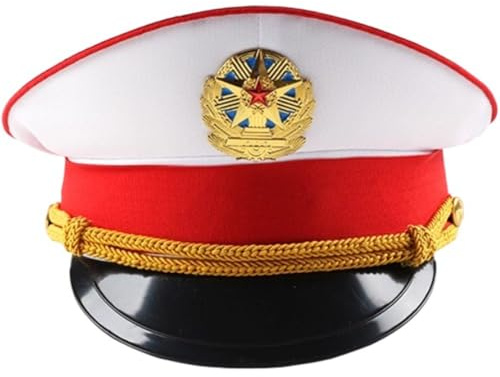 Berretto Ufficiale della Marina, Berretto Militare Regolabile con Visiera, Distintivo, Berretto Militare con Visiera, Accessorio per Costume Cosplay di Halloween