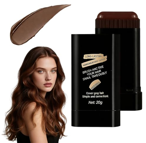 OPIURVY 2 Pcs Peine aplicador de tinte para el cabello, color temporal instantáneo 2 en 1 para retoques rápidos, resistente al agua y al sudor, para fotos, fiestas y viajes (café)
