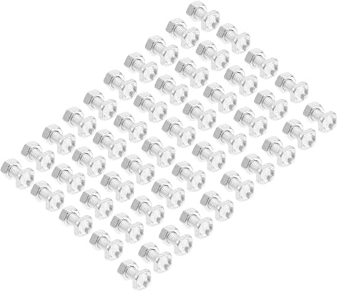 PACKOVE 50 Stück Gewächshausmuttern und Schrauben aus Aluminium mit Vierkantkopf für Einfache Montage und Demontage im Garten und Gewächshaus