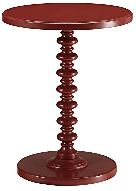 ACME Muebles 82800 Acton Mesa Auxiliar, Color Rojo, Talla única