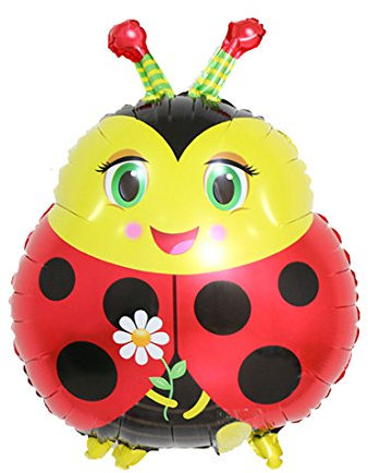 sourcing map 19 Zoll Foile Familie Marienkäfer Design Inflation Ballon Fest Party Dekoration de