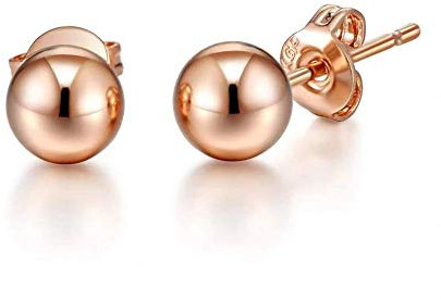 Philip Jones Rose Gold Plated Ball Stud Earrings