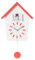 Cuco Clock Kuckucksuhr BAUERNHAUS 28,3 × 22,8 × 10,4cm, Pendeluhr Wanduhr, Moderne Schwarzwalduhr, Pendeluhr mit Nachtruhefunktion, Vogelgezwitscher, Vogelstimme