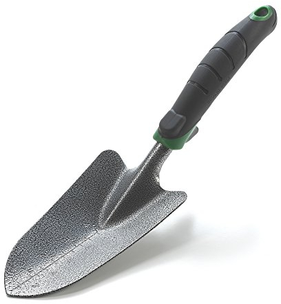 Edward Tools Truelle de jardin – Pelle de jardin en acier au carbone robuste avec poignée ergonomique – Plus solide que l'acier inoxydable – Mesure du marqueur de profondeur pour une plantation plus
