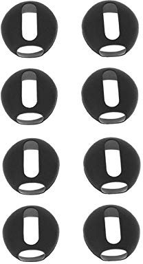 Lottoy® 2/4 Pairs Ultrathin Silicone Earbuds tips Cover Upgraded for Apple Airpods for iPhone X 8 7 6 6S Plus 5 5S SE EarPods (4 Pairs Black)