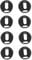 Lottoy® 2/4 Pairs Ultrathin Silicone Earbuds tips Cover Upgraded for Apple Airpods for iPhone X 8 7 6 6S Plus 5 5S SE EarPods (4 Pairs Black)
