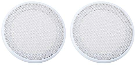 ASHATA 2Pcs 8 inch Speaker Grille, Car Audio Speaker Cover Mesh Grill Horn Guard Decorative Circle Metal Mesh for Home Speakers, Ceilings, Car Audio Systems