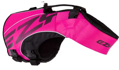 EzyDog Giubbotto Salvagente per Cani - DFD X2 Premium - Giubbotto di Salvataggio per Cani Piccoli, Medi e Grandi - Ideale per Nuoto in Piscina e al Mare - Massima Sicurezza per Il Tuo Ca (L, Rosa)