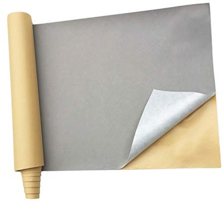 Selbstklebender Samtstoff, beflockter Stoff für Schmuckschatullen, Größe: 45 x 254 cm (Morandi Hellgrau)
