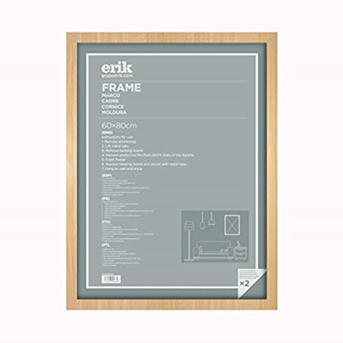 Grupo Erik - Cadre 60x80 cm - Couleur Bois | Cadre Poster, Affiche Decoration Murale, Tableau Décoration Murale