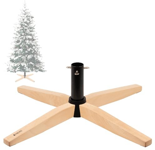 Tree Nest Weihnachtsbaumständer Christbaumständer für Kunstbaum Weihnachtsbaum Standfuß Ständer für Künstlichen Baum bis 250cm Schwarz Gentle