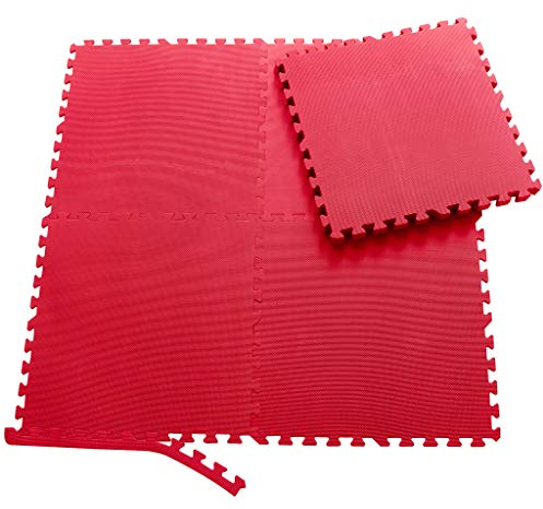 Sporttrend 24® 8 Schutzmatten + 16 Randstücke Set Farbwahl 60x60x1cm | 2,88qm | Bodenschutzmatte Sportmatte Gymnastikmatte Puzzlematte Fitnessmatte Unterlegmatte Bodenmatte Trainingsmatte Yogamatte