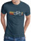 OM3® Retro Bicycle T-Shirt - Herren - Cycling Cyclist Biking Fahrrad Radfahrer - Denim, XXL