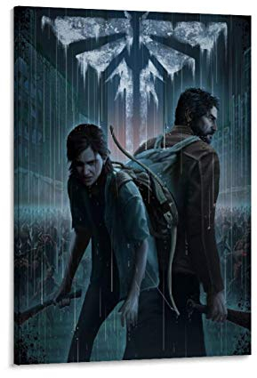 tongton Poster, Motiv: Last of Us Part 2, dekoratives Gemälde, Leinwand, Wandkunst, Wohnzimmer, Poster, Schlafzimmer, Gemälde, 30 x 45 cm