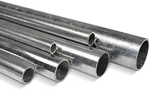 KLEMP Stahl Rundrohr verzinkt, Ø21,3mm x 2,0mm - (1/2) L: 1800mm(180cm) | Konstruktionsrohr, feuerverzinkt, Hohl - Profil Qualitätsnorm EN-10255-M