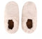 Mikrowellengeeignete Hausschuhe für Damen und Herren, Beheizte Booties für Wärmetherapie, Bequeme Socken (Weiß Creme)