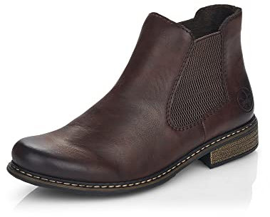 Rieker Damen Chelsea Boots Z4994, Frauen Stiefeletten,uebergangsschuhe,uebergangsstiefel,Schlupfstiefel,flach,Stiefel,Bootee,braun (26),40 EU / 6.5 UK