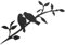 Happyyyami Vogel auf Zweig, Metall, Kunst, Wanddekoration, Eisen, Vogel, Wandskulptur, aus Metall, Vogel, Kunst, Dekoration, Brombeere, für Innen und Außen für Haus und Garten